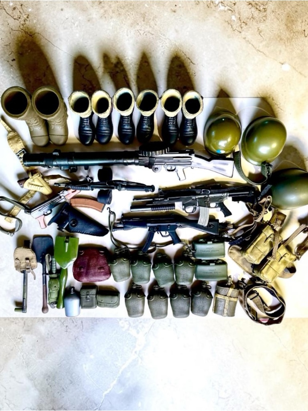 Classic Military Action Figure Accessory Set - Olive Green